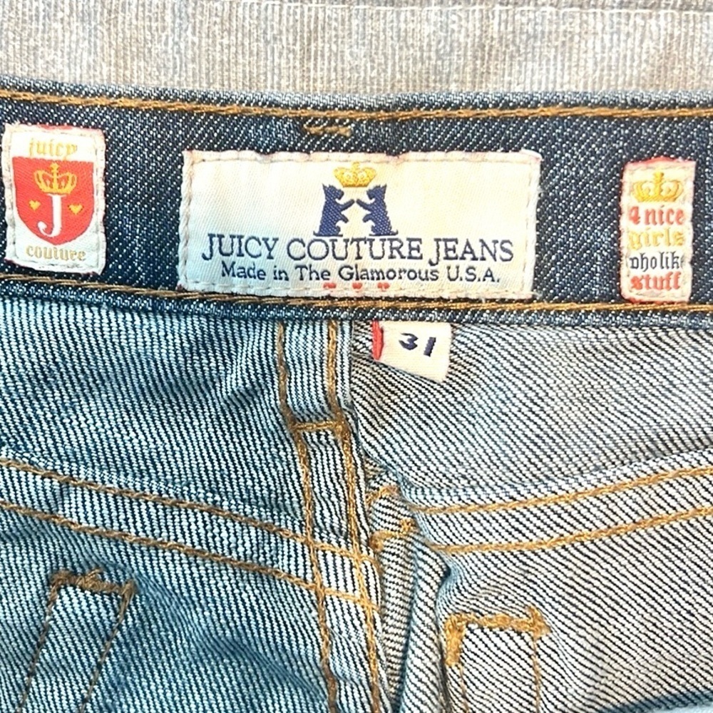 Y2K Juicy!Vtg Hip-HuggerJuicy Couture Jeans,Flared,Excellent Condition Size 31 - Picture 10 of 11